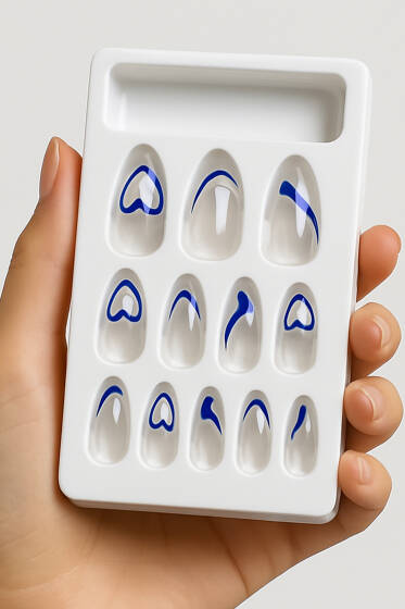 Desenli Takma Tırnak Asorti 1 - Tırnak Aksesuarları