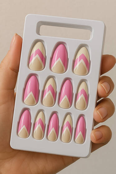 Desenli Takma Tırnak Asorti 5 - Tırnak Aksesuarları