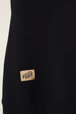 Design Free Armalı Uzun Tunik Siyah - Thumbnail