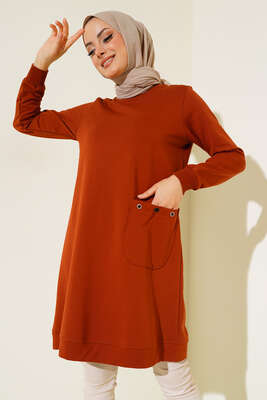 Design Free Armalı Uzun Tunik Taba 