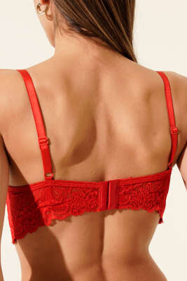 Destekli Çapraz İpli Bralet Sütyen Kırmızı - Günün Seçilenleri