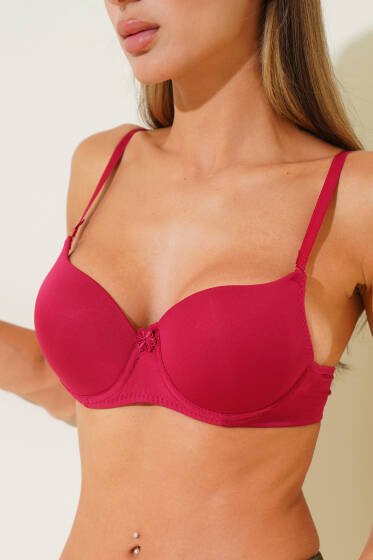 Desteksiz Mikro Sütyen Bordo - Desteksiz Sütyen