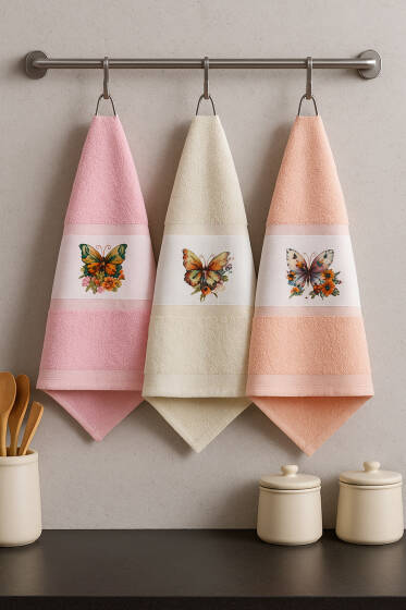 Dijital Baskılı 3'lü Mutfak Havlu Seti Asorti 7 - Mutfak Havlusu