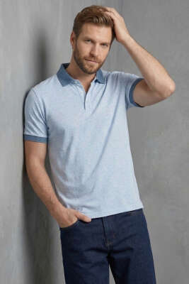 Dijital Baskılı Erkek T-shirt Bebe Mavi - WİPEOUT