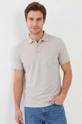 Dijital Baskılı Erkek T-shirt Bej - WİPEOUT