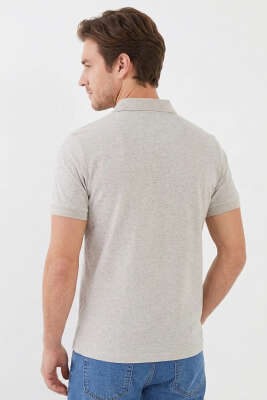 Dijital Baskılı Erkek T-shirt Bej - Erkek T-shirt