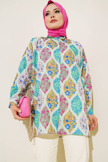 Dijital Baskılı Karma Gömlek Benetton - ÇOK SATANLAR