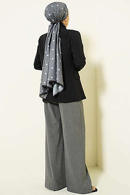 Dik Yaka Düğmeli Blazer Ceket Siyah - Ceket