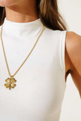 Dik Yaka Kolsuz Body Ekru - Yılın Fırsatı