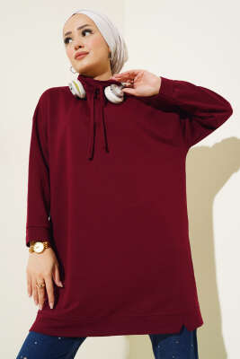 Dik Yaka Tunik Bordo 