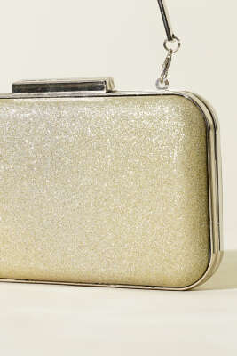 Dikdörtgen Kulplu Abiye Çanta Gold - Kol Çantası