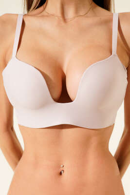 Dikişsiz Destekli Sıfır His Ziro Gram Sütyen Pudra - Toparlayıcı Sütyen / Minimizer Sütyen