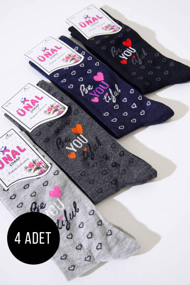 Dikişsiz Dörtlü Bayan Soket Asorti 6 - KADIN ÇORAP