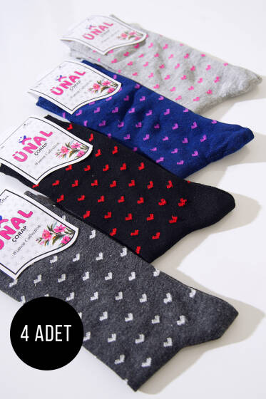 Dikişsiz Dörtlü Bayan Soket Asorti 7 - KADIN ÇORAP