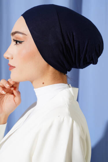 Dikişsiz Geçirmeli Bone Lacivert - BONE