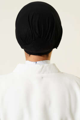 Dikişsiz Geçirmeli Bone Siyah - BONE