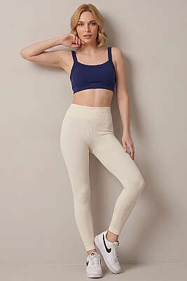 Dikişsiz Kalın Askılı Büstiyer Lacivert - Sporcu Sütyeni 