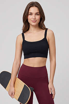 Dikişsiz Kalın Askılı Büstiyer Siyah 