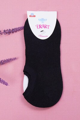 Dikişsiz Model Siyah Babet Çorap - Thumbnail