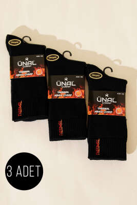 Dikişsiz Termal Üçlü Erkek Çorap Lacivert 