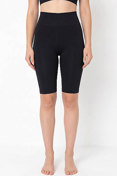 Dizüstü Toparlayıcı Yüksek Bel Tayt Siyah - Spor Tayt