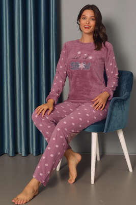 Doğalgaz Faturası Düşüren Pijama Takımı Lila - Thumbnail