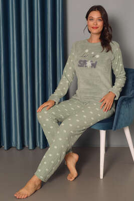 Doğalgaz Faturası Düşüren Pijama Takımı Mint - Thumbnail