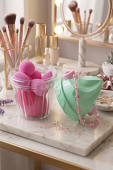 Dondurma Kutulu 6'li Süngeri Asorti - Makyaj Aksesuarları