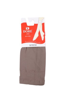 Dore Mikro Saten Bronz Diz Altı Çorap - Thumbnail