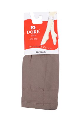 Dore Mikro Saten Bronz Diz Altı Çorap - Thumbnail