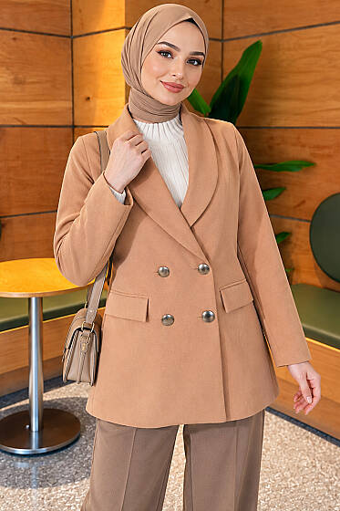 Dört Düğmeli Dabıl Ceket Camel - 500-700 TL Ürünler