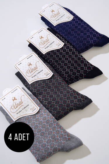 Dörtlü Bayan Soket Çorap Seti Asorti 6 - KADIN ÇORAP