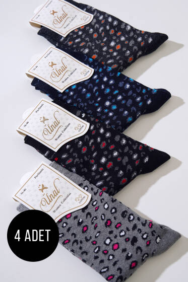 Dörtlü Bayan Soket Çorap Seti Asorti 8 - KADIN ÇORAP