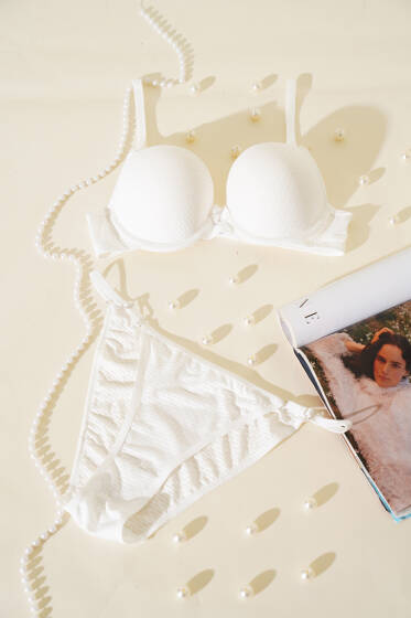 Double Destekli Sütyen Takım Ekru - Destekli Sütyen Takım