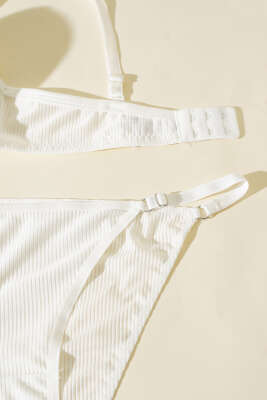 Double Push Up Fitilli Sütyen Takım Ekru - Yılın Fırsatı