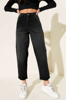 Duble Dar Paça Kot Pantolon Siyah - Kadın Giyim Modelleri