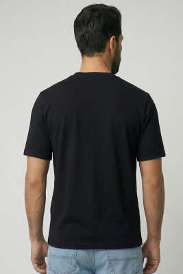 Duble Kol Basic Erkek T-shirt Siyah - Erkek Siyah Tişört