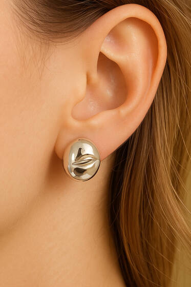 Dudak Figürlü Küpe Gümüş - Küpe