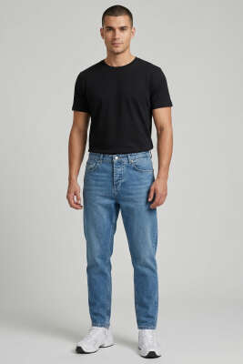 Düğme Detaylı Cepli Erkek Pantolon Yeşil Tint - Erkek Pantolon