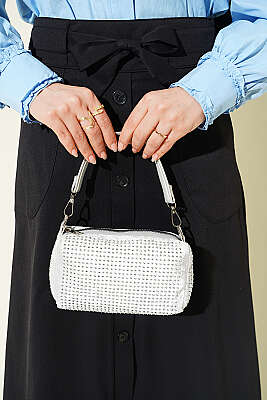 Düğme Görünümlü Bağlamalı Etek Siyah - Etek