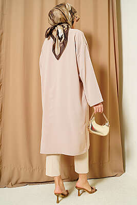 Düğmeli Araboy Salaş Hırka Bej - Hırka