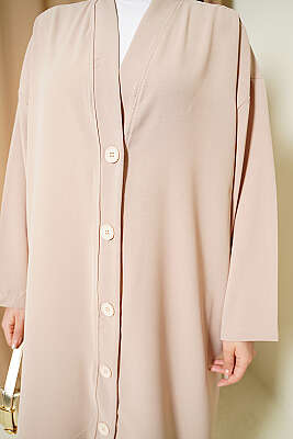 Düğmeli Araboy Salaş Hırka Bej - Hırka