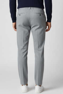 Düğmeli Baggy Erkek Pantolon Gri - Erkek Pantolon