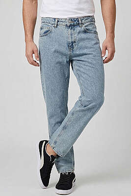 Düğmeli Baggy Kot Erkek Pantolon Yeşil - MARTİN MİXS