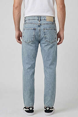 Düğmeli Baggy Kot Erkek Pantolon Yeşil - Erkek Pantolon