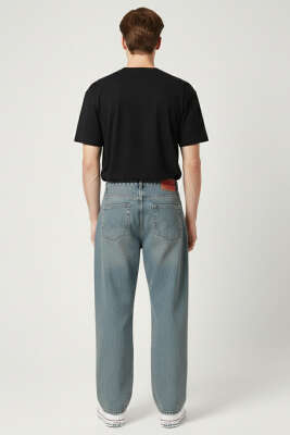 Düğmeli Cepli Regular Fit Erkek Pantolon Yeşil Tint - Erkek Pantolon