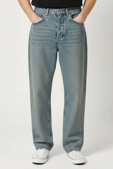 Düğmeli Cepli Regular Fit Erkek Pantolon Yeşil Tint - Erkek Pantolon