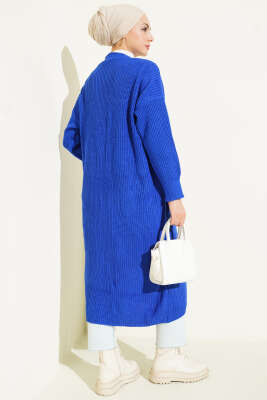 Düğmeli Cepli Uzun Triko Hırka Parlement - Hırka