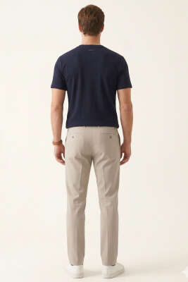 Düğmeli Fitilli Erkek T-shirt Lacivert - Erkek T-shirt