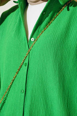 Düğmeli Salaş Tunik Pantolon İkili Takım Benetton - İKİLİ TAKIM